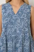 Yours Curve Blue Paisley Notch Neck Vest Top - 14 Image 4