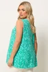 Yours Curve Green Contrast Stitch Vest Top - 18 Image 3