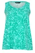 Yours Curve Green Contrast Stitch Vest Top - 18 Image 5