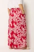 Yours Curve Red Palm Leaf Wide Leg Trousers - 26-28/L28 Image 3