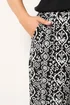 Yours Curve Black Ikat Print Harem Trousers - 16/L30 Image 4