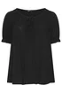 Yours Curve Black Crochet Detail Top - 20 Image 5