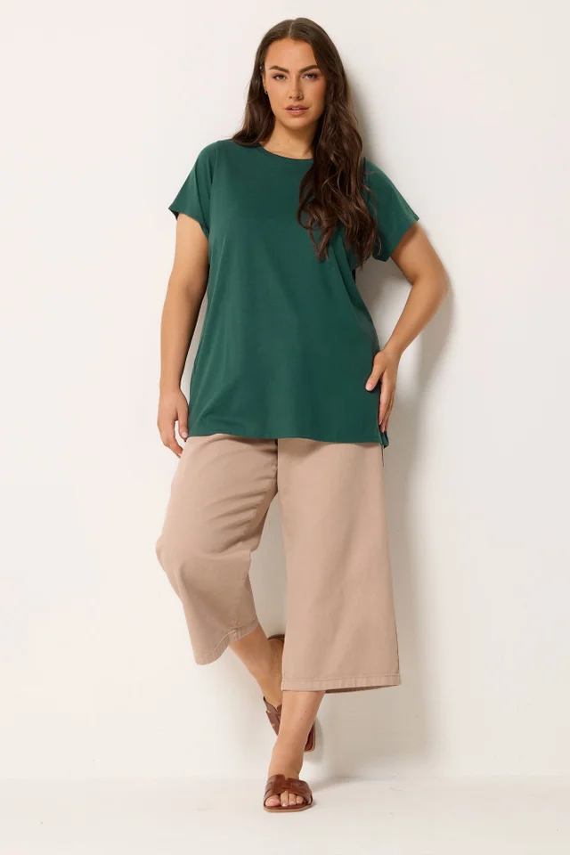 Yours 3 Pack Curve Mocha Brown & Pink Core T-Shirts