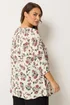 Yours Curve Ivory White Floral Tie Detail Top - 34-36 Image 3
