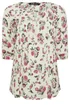 Yours Curve Ivory White Floral Tie Detail Top - 34-36 Image 5