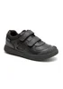 ToeZone Noah Black Rip Tape Dinosaur Character School Shoes - 1 Infants Image 3