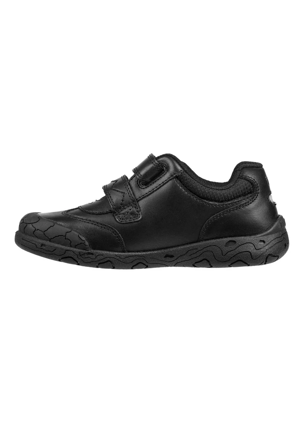 ToeZone Ricky Rubber Black Dinosaur Rip Tape School Shoes - 11 Infants Image 6