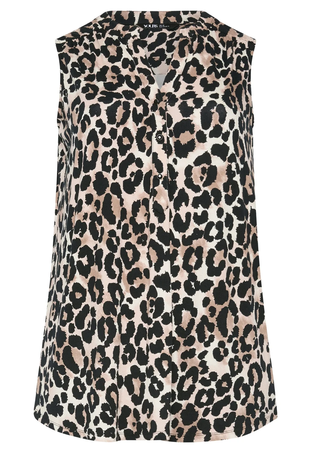 Yours Curve Black Leopard Print Blouse - 16 Image 2