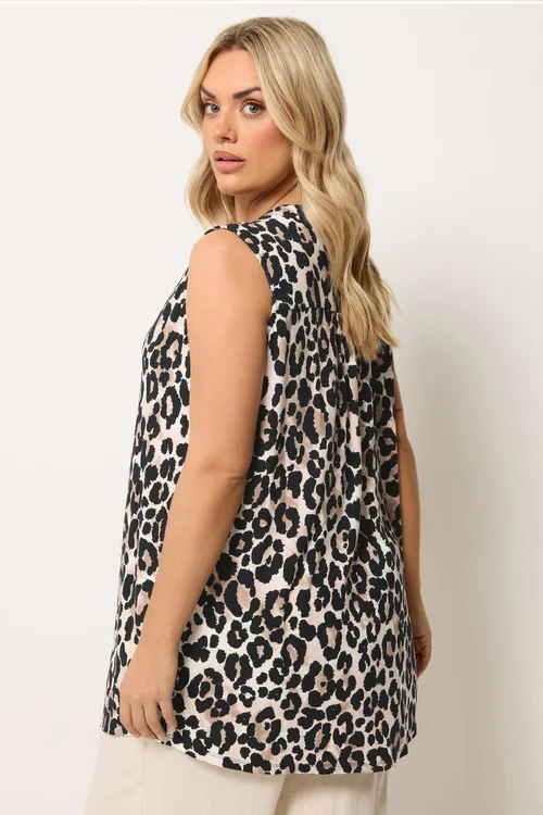 Yours Curve Black Leopard Print Blouse - 16 Image 4