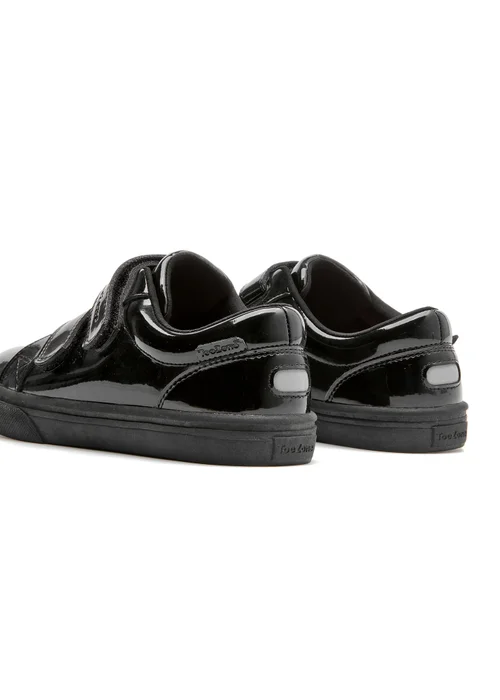 ToeZone Harper Patent Leather Black Double Rip Tape School Shoes - 2 Image 5