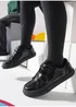 ToeZone Harper Patent Leather Black Double Rip Tape School Shoes - 2 Image 4
