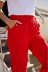 Roman Red Contrast Detail Cropped Stretch Trousers - 12 Image 4