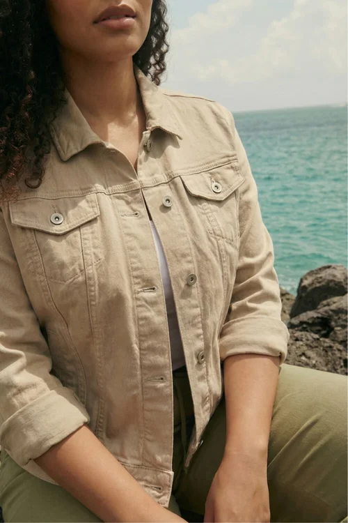 Roman Natural Curve Mid Wash Denim Jacket - 22-24 Image 4