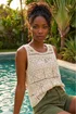 Roman Natural Crochet Knit Vest - 16 Image 2