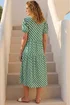 Roman Green Geo Print Button Shirt Midi Dress - 12 Image 2