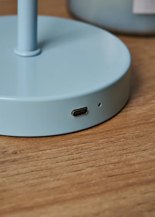 BHS Semi Dome USB-C Rechargeable Table Lamp Blue - One Size Image 3