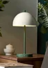 BHS Semi Dome USB-C Rechargeable Table Lamp Green - One Size Image 2