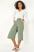 Roman Khaki Wide Hem Cropped Trouser - 14 Image 1