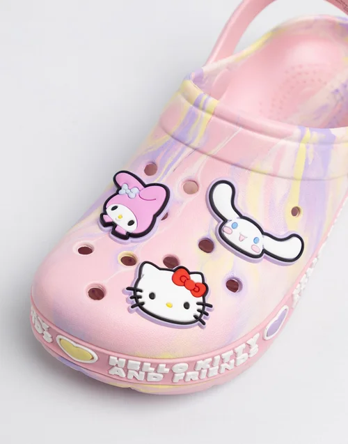 Vanilla Underground Hello Kitty Girls Pink Multi Character Clogs (11-4 UK Child) - Size 1 Infants Footwear Image 4