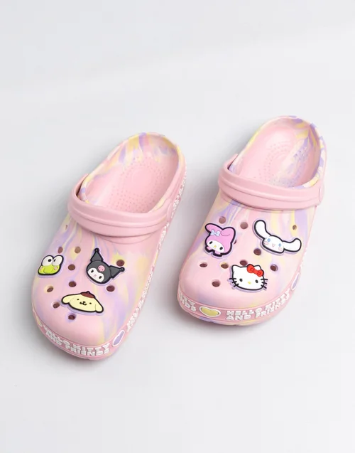 Vanilla Underground Hello Kitty Girls Pink Multi Character Clogs (11-4 UK Child) - Size 1 Infants Footwear Image 5