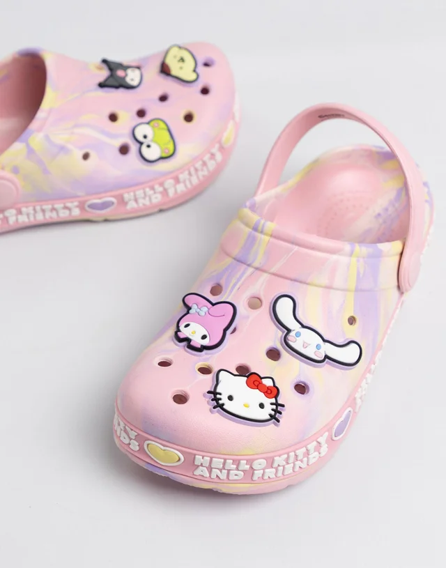Vanilla Underground Hello Kitty Girls Pink Multi Character Clogs (11-4 UK Child)
