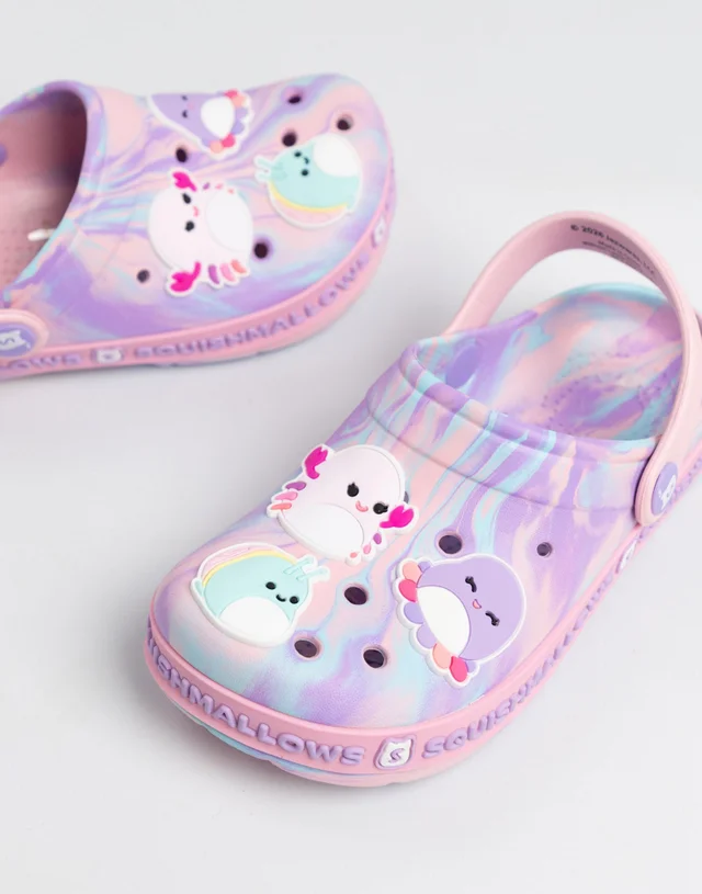 Vanilla Underground Squishmallows Girls Pink Multi Character Clogs (12-5 UK Child)