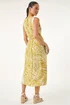 Roman Ochre Petite Abstract Leaf Midi Dress - 18 Image 3