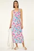 Roman Pink Confetti Print A-Line Midi Dress - 18 Image 4
