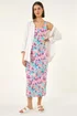 Roman Pink Confetti Print A-Line Midi Dress - 18 Image 1