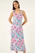 Roman Pink Confetti Print A-Line Midi Dress - 18 Image 2