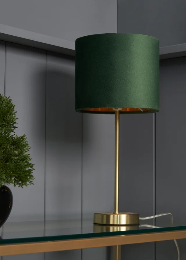 BHS Emerald Velvet Table lamp