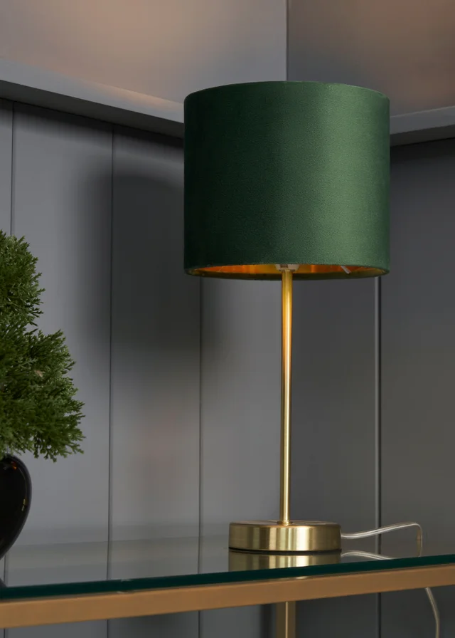 BHS Emerald Velvet Table lamp