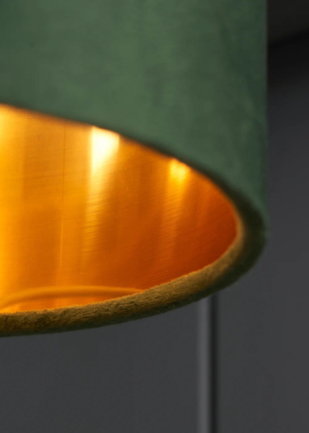 BHS Emerald Velvet Table lamp - One Size Image 3