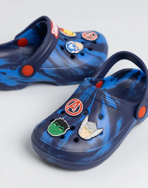 Vanilla Underground Marvel Avenger Boys Blue Multi Character Clogs (10-4 UK Child) - 10 Infants Image 5