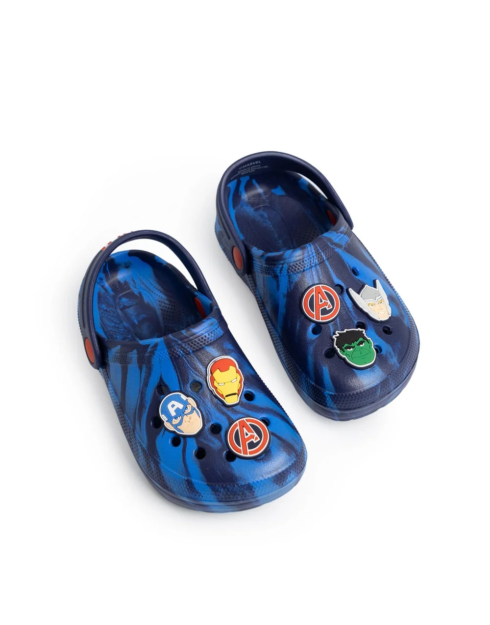 Vanilla Underground Marvel Avenger Boys Blue Multi Character Clogs (10-4 UK Child) - 10 Infants Image 1