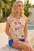 Roman Orange Fruit Print Shell Top - 12 Image 2