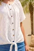 Roman Ivory Broderie Tie Front Top - 16 Image 4