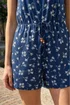 Roman Navy Palm Print Double Strappy Playsuit - 14 Image 4