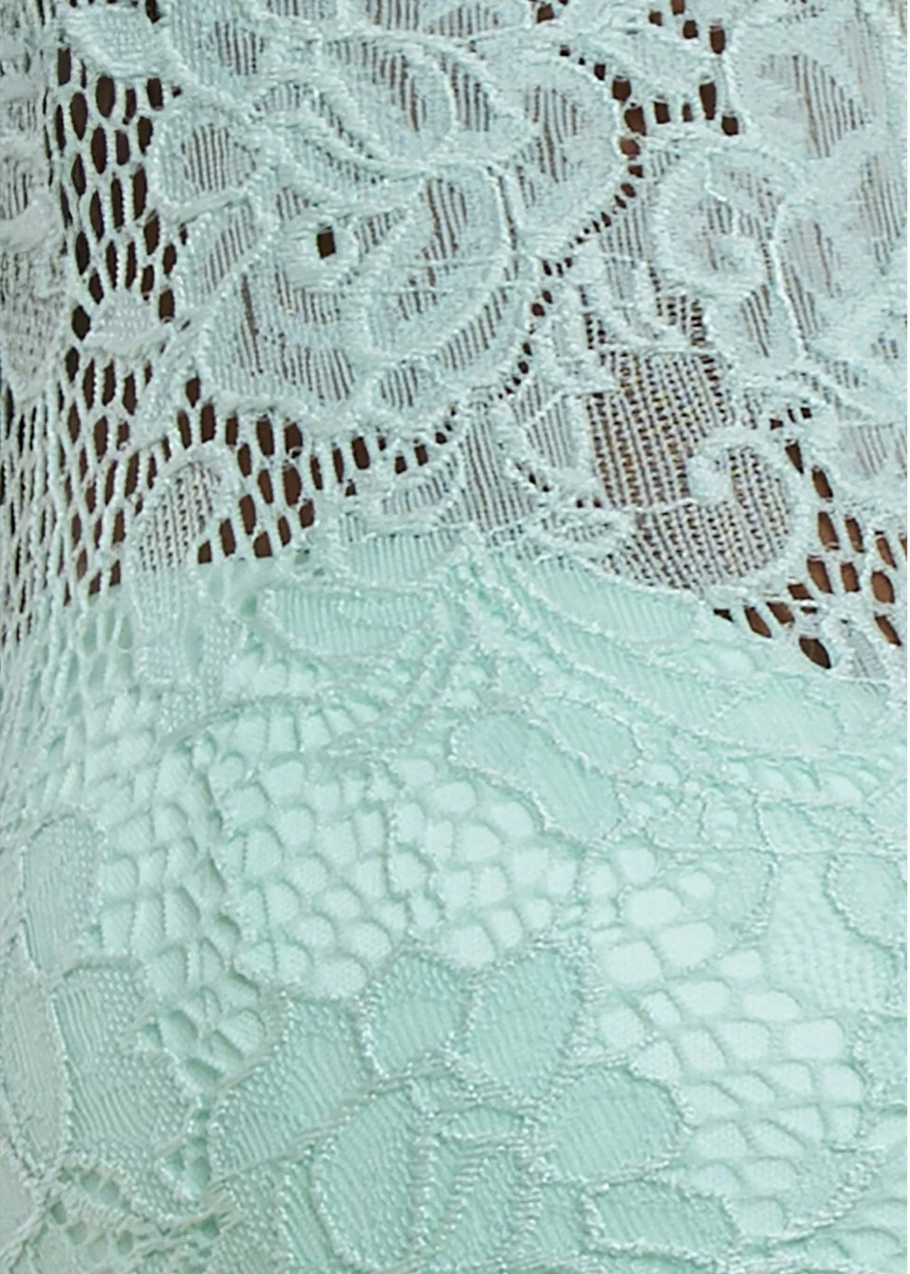 Goddiva Mint Scalloped Lace Bodice Pleated Chiffon A Line Maxi Dress - 14 Image 4