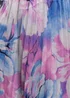 Goddiva Blue Flutter Sleeve Pleated Skirt Floral Midi Dress - 18 Image 4