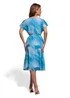Goddiva Light Blue Printed Flutter Sleeve Chiffon Midi Dress - 8 Image 2