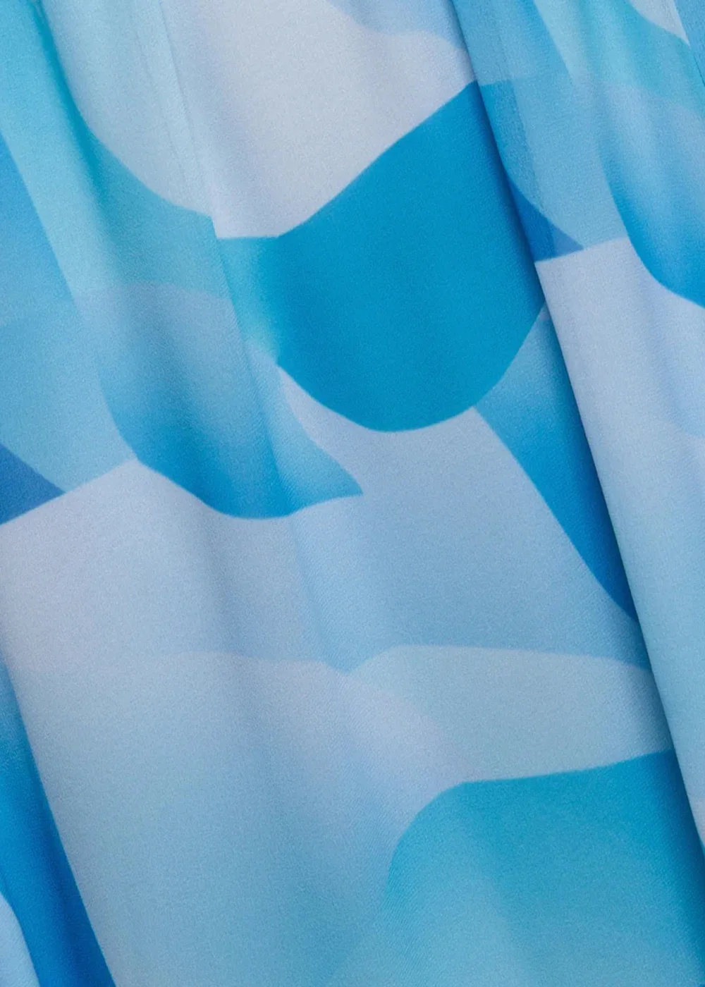 Goddiva Light Blue Printed Flutter Sleeve Chiffon Midi Dress - 8 Image 4