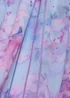Goddiva Blue Printed Silky Chiffon Flutter Sleeve Maxi Dress - 16 Image 4
