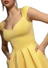 Goddiva Lemon Scuba Foam Skater Midi Dress - 12 Image 3