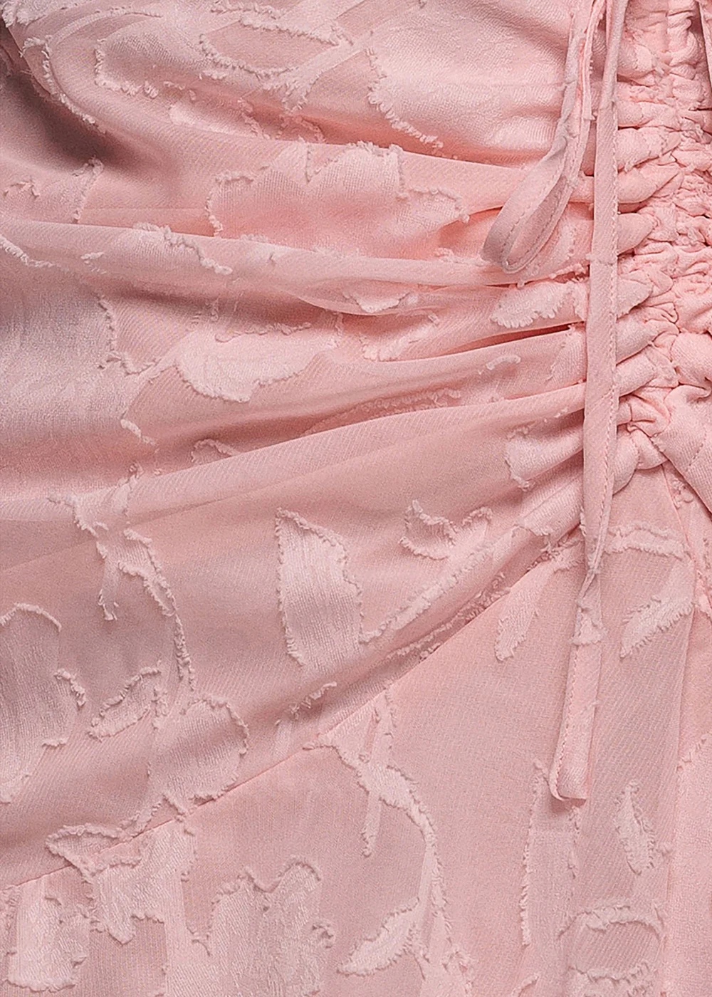 Goddiva Pink Jacquard Chiffon Wrap High Low Midaxi Dress - 10 Image 4