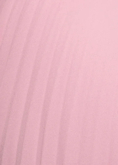Goddiva Blush Pink Crochet & Pleated Top Midi Dress - 10 Image 4