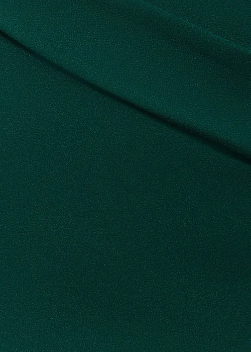 Goddiva Emerald Green Bardot Pleated Maxi Dress - 16 Image 4