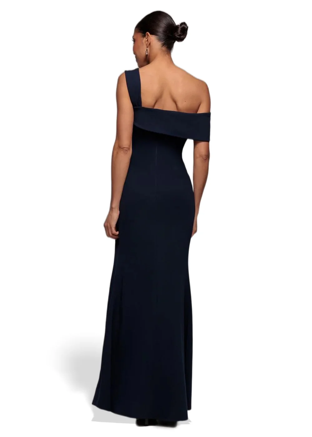 Goddiva Navy Off The Shoulder Pleated Waist Maxi Dress - 18 Image 2