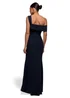 Goddiva Navy Off The Shoulder Pleated Waist Maxi Dress - 18 Image 2
