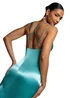 Goddiva Aqua Satin Cowl Neck With Strappy Back Maxi Dress - 16 Image 3